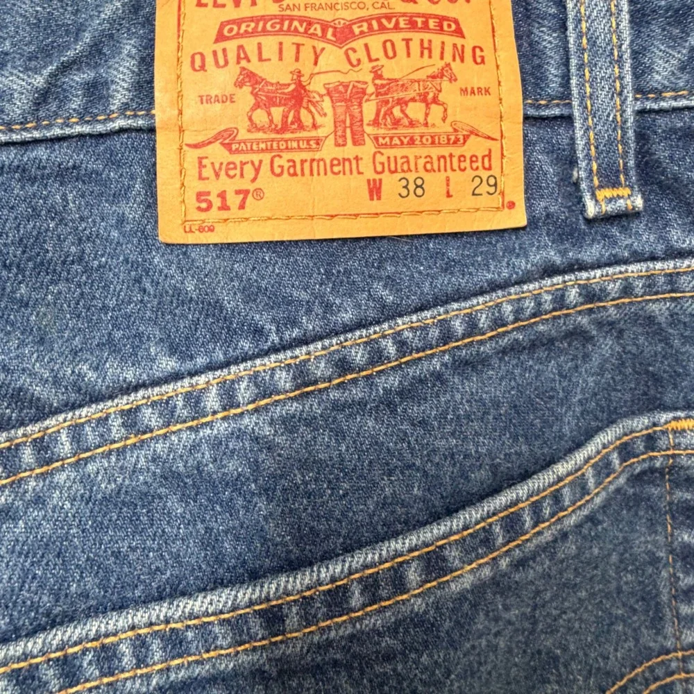 Levi's Mens 517 Bootcut Jeans 38x29 Blue Denim Vintage Western Workwear Medium